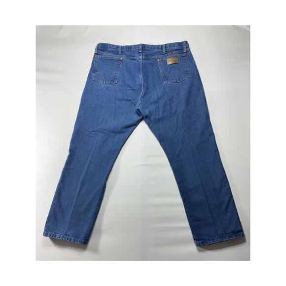 Wrangler 13MWZPW Men's Regular Fit Straight Leg Blue Jeans - Size 42x29.5 - Picture 2 of 6